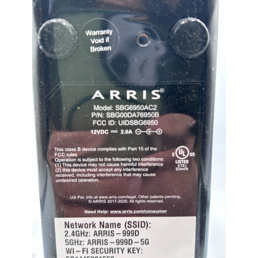 New ARRIS Surfboard SBG6950AC2 Cable Modem & AC1900 Wi-Fi 5 Router DOCSIS 3.0 - Picture 12 of 16